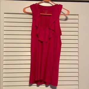 Lilly Pulitzer hot pink ruffle tank